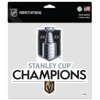 Samolepka Vegas Golden Knights 2023 Stanley Cup Champions 8'' x 8'' Perfect Cut Decal