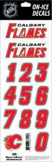 Samolepky na helmu Calgary Flames Decals White Retro