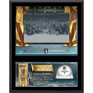 Sběratelská plaketa - koláž Vegas Golden Knights 2023 Stanley Cup Champions 12'' x 15'' Sublimated Plaque with Game-Used Ice from the 2023 Stanley Cup…