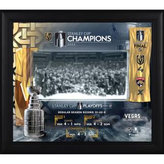 Sběratelská plaketa - koláž Vegas Golden Knights 2023 Stanley Cup Champions Framed 15  x 17  Collage