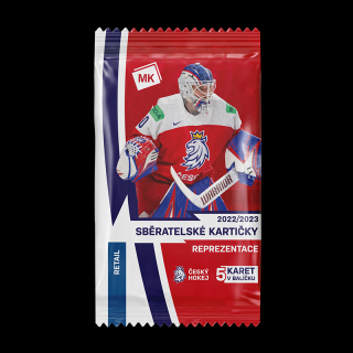 Sběratelské hokejové karty Český hokej národní tým reprezentace 2022/2023 Retail balíček