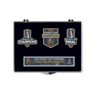 Set odznaků Vegas Golden Knights 2023 Stanley Cup Champions Three-Piece Pin Set