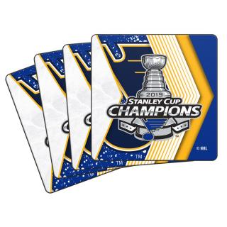 Set podtácků St. Louis Blues 2019 Stanley Cup Champions 4-Pack Neoprene Coaster Set