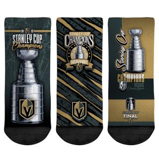 Set ponožek Vegas Golden Knights 2023 Stanley Cup Champions Three-Pack Crew Socks Set