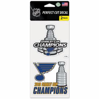 Set samolepek St. Louis Blues WinCraft 2019 Stanley Cup Champions 2-Piece 4'' x 8'' Perfect Cut Decal Set