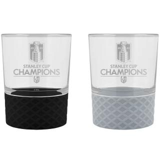 Set skleniček Vegas Golden Knights 2023 Stanley Cup Champions 14oz. Commissioner Rocks Glass Two-Piece Set