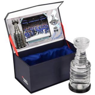 Skleněný pohár Tampa Bay Lightning 2021 Stanley Cup Champions Filled with Ice From the 2021 Stanley Cup Final