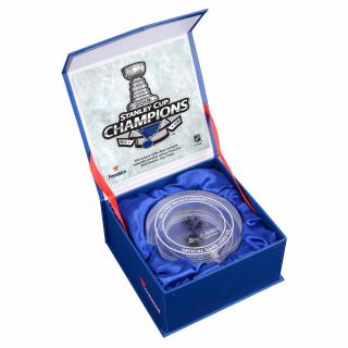 Skleněný puk St. Louis Blues 2019 Stanley Cup Champions Crystal Hockey Puck