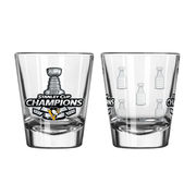 Sklenička Pittsburgh Penguins 2oz. 2017 Stanley Cup Champions Satin Etch Shot Glass