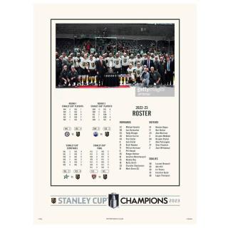 Slavnostní tisk Vegas Golden Knights 2023 Stanley Cup Champions 12  x 16  Roster Print