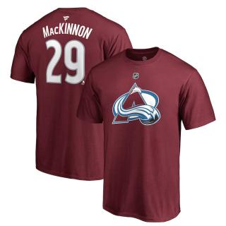 Tričko #29 Nathan MacKinnon Colorado Avalanche Stack Logo Name & Number Velikost: L