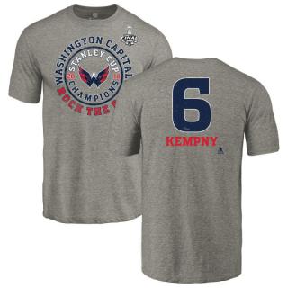 Tričko #6 Michal Kempný Washington Capitals 2018 Stanley Cup Champions Tri-Blend Velikost: XL