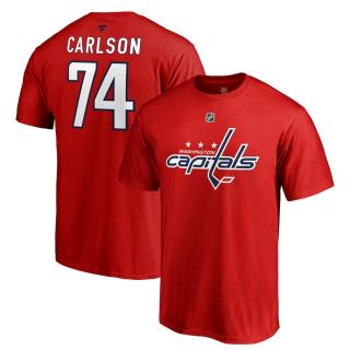 Tričko #74 John Carlson Washington Capitals Stack Logo Name & Number Velikost: M