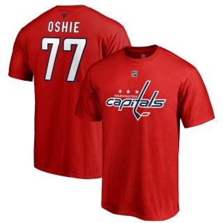 Tričko #77 T.J. Oshie Washington Capitals Stack Logo Name & Number Velikost: M