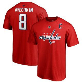 Tričko #8 Alex Ovechkin Washington Capitals Stack Logo Name & Number Velikost: M