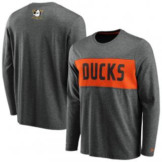 Tričko Anaheim Ducks Iconic Back to Basics Long Sleeve Shirt Velikost: L