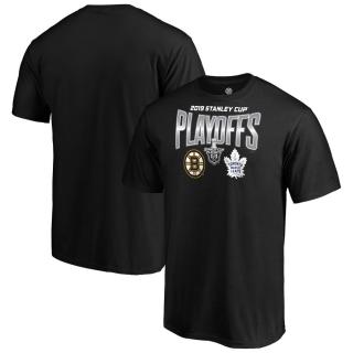 Tričko Boston Bruins vs. Toronto Maple Leafs 2019 Stanley Cup Playoffs Matchup Checking The Boards Velikost: XL