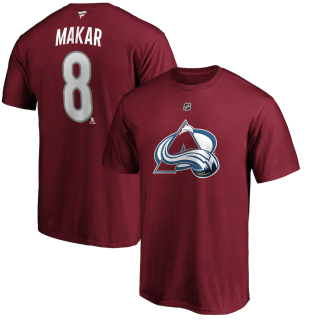 Tričko Cale Makar #8 Colorado Avalanche Name & Number T-Shirt - Burgundy Velikost: L