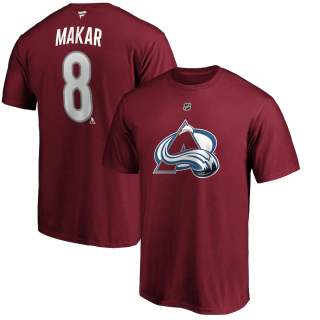 Tričko Cale Makar #8 Colorado Avalanche Name & Number T-Shirt - Burgundy Velikost: M