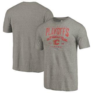 Tričko Calgary Flames 2019 Stanley Cup Playoffs Bound Buzzer Beater Tri-Blend Velikost: L