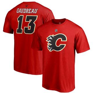 Tričko Calgary Flames Johnny Gaudreau #13 Stack Alternate Name & Number Velikost: S