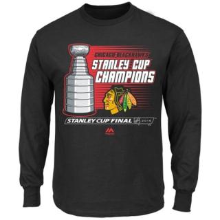 Tričko Chicago Blackhawks 2015 Stanley Cup Champions Natural Hatty Triple Peak dlouhý rukáv Velikost: S