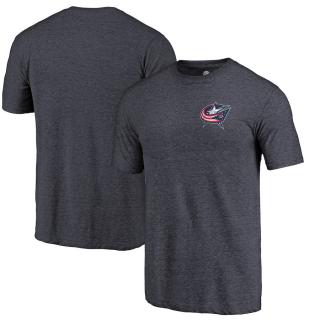 Tričko Columbus Blue Jackets Primary Logo Left Chest Distressed Tri-Blend Velikost: L