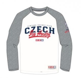 Tričko Czech Ice Hockey Team Vintage Hockey Dlouhý Rukáv Velikost: M