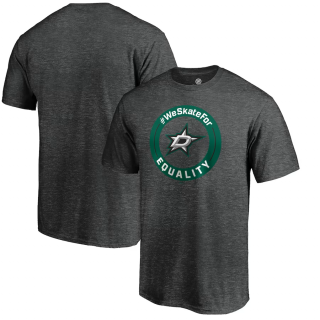 Tričko Dallas Stars #WeSkateFor T-Shirt - Heather Charcoal Velikost: L