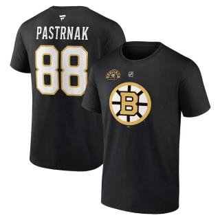 Tričko David Pastrňák #88 Boston Bruins 100th Anniversary Stack Logo Name & Number Velikost: 3XL