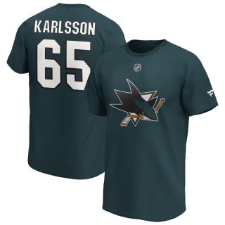 Tričko Erik Karlsson San Jose Sharks Iconic Name & Number Graphic Velikost: L