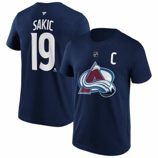 Tričko Joe Sakic #19 Colorado Avalanche Name & Number Graphic T-Shirt Velikost: L