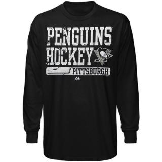 Tričko - Puffless Goal Cage - Pittsburgh Penguins - dlouhý rukáv Velikost: S