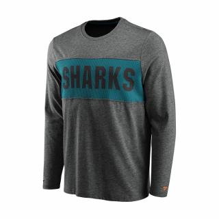 Tričko San Jose Sharks Iconic Back To Basics Long Sleeve Velikost: 2XL