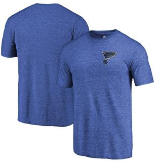 Tričko St. Louis Blues Primary Logo Left Chest Distressed Tri-Blend Velikost: L