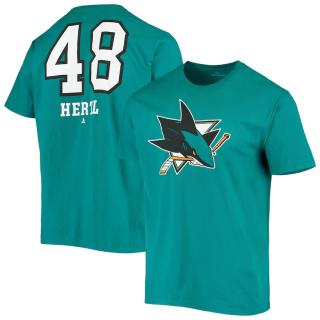 Tričko Tomas Hertl  Teal Underdog Name & Number T-Shirt Velikost: L