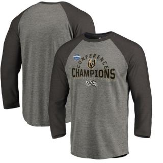 Tričko Vegas Golden Knights 2018 Western Conference Champions Boarding Raglan Long Sleeve Tri-Blend Velikost: XXXL