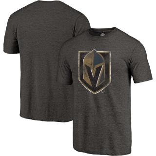 Tričko Vegas Golden Knights Primary Logo Distressed Black Velikost: S