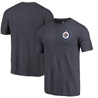 Tričko Winnipeg Jets Primary Logo Left Chest Distressed Tri-Blend Velikost: M