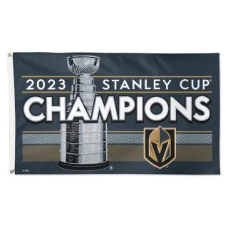 Velká vlajka Vegas Golden Knights 2023 Stanley Cup Champions Locker Room 3' x 5' On-Ice Single-Sided Deluxe Flag
