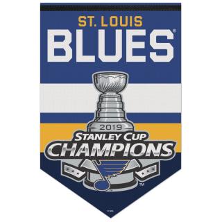 Vlajka St. Louis Blues WinCraft 2019 Stanley Cup Champions Locker Room Celebration 17'' x 26'' Banner