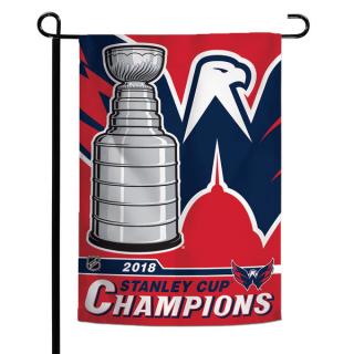 Vlajka Washington Capitals 2018 Stanley Cup Champions 12  x 18  2-Sided Garden Flag