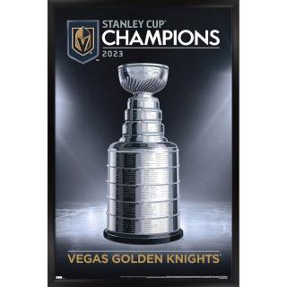 Zarámovaný plakát Vegas Golden Knights 2023 Stanley Cup Champions 24.25  x 35.75  Framed Logo Poster