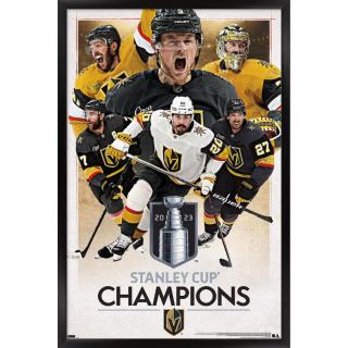 Zarámovaný plakát Vegas Golden Knights 2023 Stanley Cup Champions 24.25  x 35.75  Framed Poster