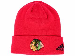 Zimní čepice Chicago Blackhawks adidas NHL Basic Cuff Knit RED