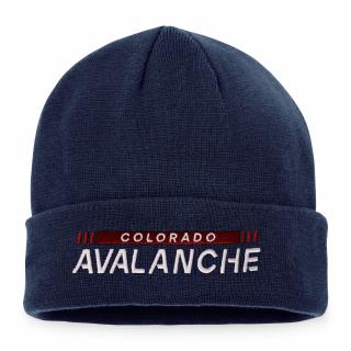 Zimní čepice Colorado Avalanche Authentic Pro Game & Train Cuffed Knit Athletic Navy