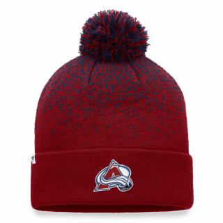 Zimní čepice Colorado Avalanche Iconic Gradiant Beanie Cuff with Pom Dark Garnet-Athletic Navy