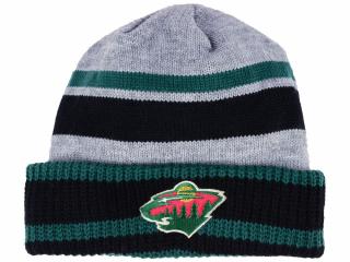 Zimní čepice Minnesota Wild adidas NHL Heathered Grey Beanie