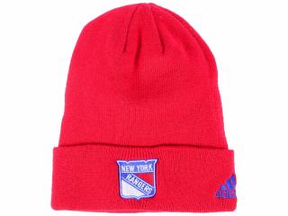 Zimní čepice New York Rangers adidas NHL Basic Cuff Knit RED