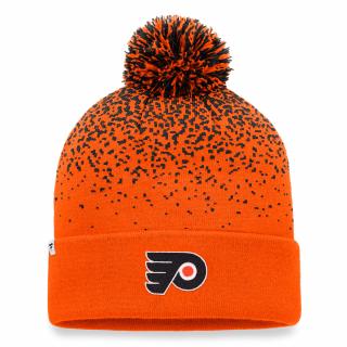 Zimní čepice Philadelphia Flyers Iconic Gradiant Beanie Cuff with Pom Dark Orange-Black